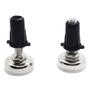 Imagem de Kit 100 Sapata Niveladora 21mm Aço Niquelado 1/4 Com Bucha