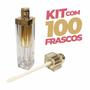 Imagem de Kit 100 Tubos Gloss Labial Frasco Dourado Vazio 7 ml