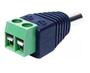 Imagem de Kit 100 Un Conector Plug P4 Macho Com Borne Cftv