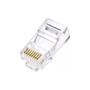 Imagem de Kit 100 Un Conector Rj45 8p8c Cat5e/6e Banhado De Ouro