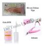 Imagem de Kit 100 Unhas Tips+Alicate+Cola Para Unhas Postiças