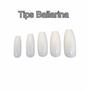 Imagem de Kit 100 Unhas Tips Bailarina Natural (Branca) HM-0291 - Zem Nail Tips