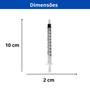 Imagem de Kit 100 unid. seringa plástica descartável 01 ml sem agulha