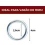 Imagem de Kit 100 unidades argola fina 19mm metalizada para cortina