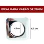 Imagem de Kit 100 unidades ilhós quadrado 28mm duo metalizado para cortina