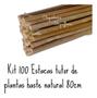 Imagem de Kit 100un Estacas De Planta Tutor De Orquídeas Flores Haste Natural Bambu 80cm