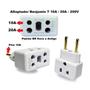 Imagem de Kit 10un Adaptador Tomada 10 E 20 Amperes Bi Volt 