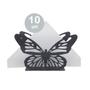 Imagem de Kit 10un Porta guardanapo metal borboleta mesa posta - preto