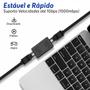 Imagem de KIt 10x Adaptador Emenda Rj45 Extensor Cat5 Cat6 Cat7 Rede Ethernet Conector Blindado Cor:Preto