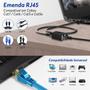 Imagem de KIt 10x Adaptador Emenda Rj45 Extensor Cat5 Cat6 Cat7 Rede Ethernet Conector Blindado Cor:Preto