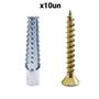 Imagem de Kit 10x bucha de metal com parafuso philips para concreto