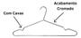 Imagem de Kit 10X Cabides Ganhco De Roupas Aço Cromado Com Cavas