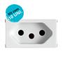 Imagem de Kit 10x Modulo Tomada 2p+t 10a Branca Ilus Siemens 5ub99005