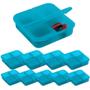 Imagem de Kit 10x Porta Comprimidos com 4 Divisórias TopGet Azul Claro