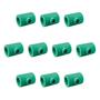 Imagem de KIT 10x Tee com Redução 40 x 25 mm PPR Verde para Água Quente e Fria AMANCO