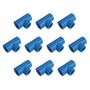 Imagem de KIT 10x Tee com Redução 50 x 40 mm PPR Azul para Rede de Ar Comprimido