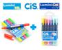 Imagem de Kit 11 Canetas Marca Texto Cis Lumini Gel Neon + Pastel