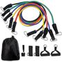 Imagem de Kit 11 Elastico Extensor Treino Academia Exercícios Em Casa