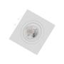 Imagem de Kit 11 Spot Embutir Quadrado Face Plana Mini Dicroica Mr11 Branco + Lâmpada LED 4w 2700k