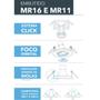 Imagem de Kit 11 Spot Embutir Quadrado Face Plana Mini Dicroica Mr11 Branco + Lâmpada LED 4w 2700k