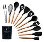 Imagem de Kit 11 Utensílios De Silicone Colher Conchas Antiaderente