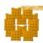 Imagem de Kit 12 Almofadas Assento Sofá Cadeira Futton Design Liso Sofisticado Resistente