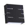 Imagem de Kit 12 Arandela Slim 6 Frisos 12x12x4cm Bivolt G9 Com Lâmpada Interna Externa Muro Parede - 101