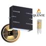 Imagem de Kit 12 Arandela Slim 6 Frisos 12x12x4cm Bivolt G9 Com Lâmpada Interna Externa Muro Parede - 101