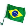 Imagem de Kit 12 Bandeira Do Brasil Com Haste Pequena