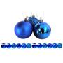 Imagem de Kit 12 Bolas Natal Mista Gliter, Fosca e Lisa Azul Royal 5cm - Master Christmas