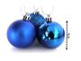 Imagem de Kit 12 Bolas Natal Mista Glitter, Fosca, Lisa Azul Royal 7cm - Master Christmas