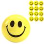 Imagem de Kit 12 Bolinhas Amarela Smile Massagem Apertar Anti Stress