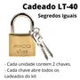 Imagem de Kit 12 Cadeado Pado De 40mm Mesmo Segredo Iguais Mesma Chave