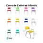 Imagem de Kit 12 Cadeira Iso Infantil Laranja Escolar e Creche 