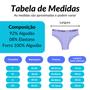 Imagem de Kit 12 Calcinha Tanga Premium Algodão Cotton Cos Alto  Cores Sortidas Comfort