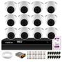 Imagem de Kit 12 Câmeras Dome VHL 1220 D G2 HDCVI 2mp Full HD 1080p + DVR Intelbras MHDX 1316 Full HD 16 Canais Multi HD + HD 2TB