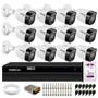 Imagem de Kit 12 Câmeras Intelbras VHD 1130 B HD 720p Bullet Lente 2.8mm Visão Noturna 30m IP67 + DVR Intelbras MHDX 1316 Full HD 16 Canais Multi HD + HD 2TB