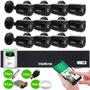 Imagem de Kit 12 Câmeras Intelbras VHD 1230 B Full HD 1080p Bullet Black G7 Visão Noturna 30m IP67 + Dvr Intelbras MHDX 1016-C 16 Canais + HD 1TB BarraCuda