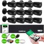 Imagem de Kit 12 Câmeras Intelbras VHD 1230 B Full HD 1080p Bullet Black G7 Visão Noturna 30m IP67 + Dvr Intelbras MHDX 1016-C 16 Canais + HD 2TB BarraCuda