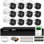 Imagem de Kit 12 Câmeras Intelbras VHD 1230 B Full HD 1080p Bullet Visão Noturna 30m IP67 DVR Intelbras MHDX 1316 16 Canais HD 1TB BarraCuda