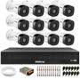 Imagem de Kit 12 Câmeras Intelbras VHD 1230 B Full HD 1080p Bullet Visão Noturna de 30 metros IP67 + Dvr Intelbras MHDX 3116-C 16 Canais