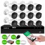 Imagem de Kit 12 Câmeras Intelbras VHD 3130 Bullet G6 HD 720p, Lente 3.6mm, Visão Noturna 30m, IP67 + DVR Intelbras MHDX 1216 Full HD 16 Canais Multi HD