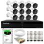Imagem de Kit 12 Câmeras Intelbras VHD 3230 B G7 Bullet Full HD 1080p Multi HD IP67 + Dvr Tudo Forte TFHDX 3316 16 Canais Com App Xmeye + HD 2TB BarraCuda