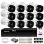 Imagem de Kit 12 Câmeras Intelbras VHL 1120 Bullet HD 720p Visão Noturna 20m IP66 + DVR Intelbras MHDX 1216 16 Canais HD 2TB Purple