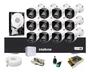Imagem de Kit 12 Cameras Segurança Intelbras 1120b Full Color, Dvr 1016c 16ch Com Hd 1 Tera