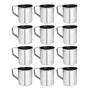 Imagem de Kit 12 Canecas Inox300ml Resistente Escola Creche Água Café