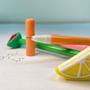 Imagem de Kit 12  canetas de gel frutas divertida para escola/escritorio papelaria fofa