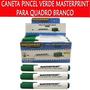 Imagem de Kit 12 Canetas Pincel Quadro Branco Masterprint Verde