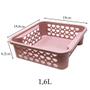 Imagem de Kit 12 Cestas pequena rosa multiuso empilhável caixa organizadora armário gaveta lavanderia Sanremo