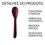 Imagem de Kit 12 Colher de pau reforçada 28cm P/ arroz madeira maciça